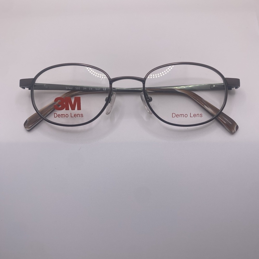 3M Eyeglasses FRAME ONLY Steel 500 Full Rim 140 Chestnut Brown 877